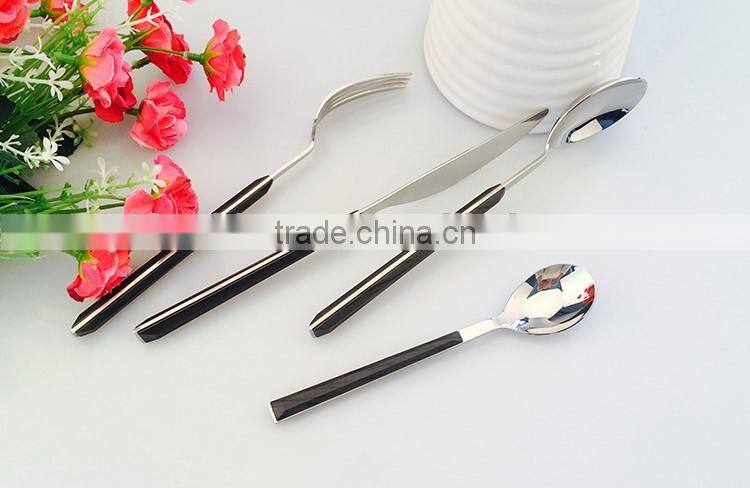 black wooden handle cultery set 5208