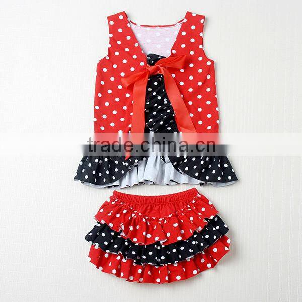 fashion kids clothes bloomer set patriotic baby clothes swing top set