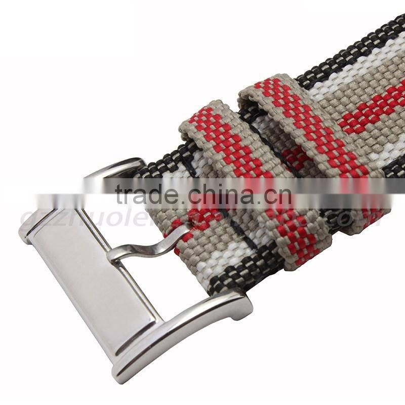 China Wholesale Custom Fashion Customize logo printing Nato Nylon Watchband 22mm