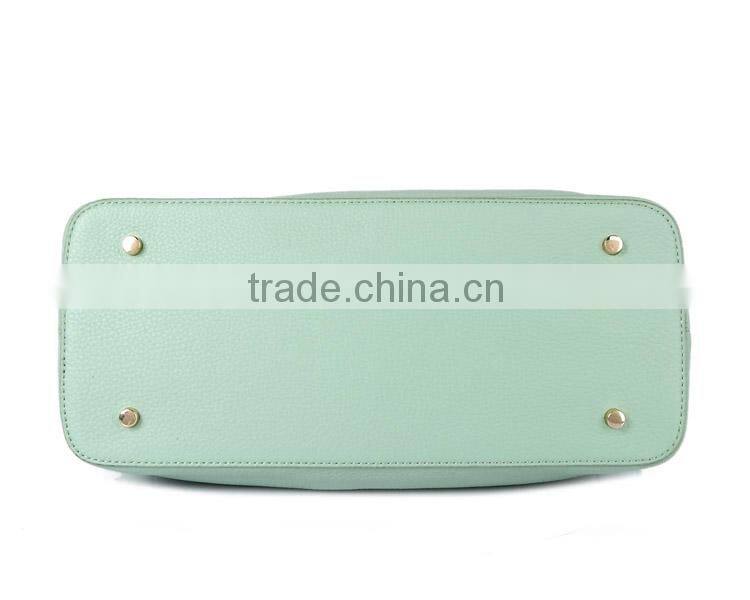 Super soft leather fitness bag,Spearmint bag with Zippered Clutch Bag