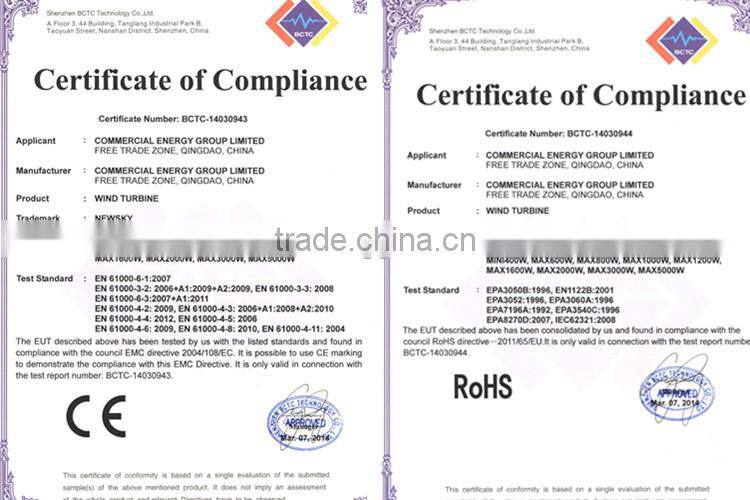 2015 renewable energy wind turbine blade wind turbine generator small wind generator