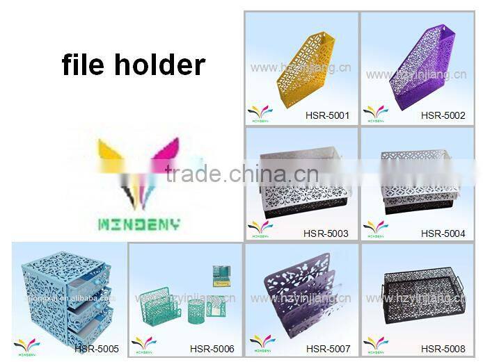 Office Supplies Cheap Decorative Colorful Clear Holder File A4 Metal File Holder