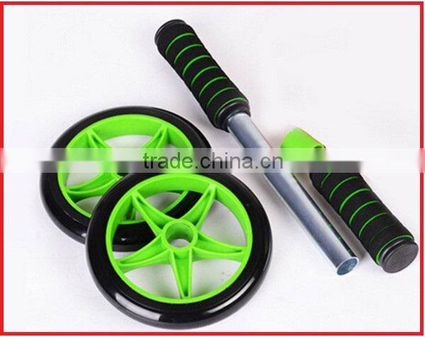 dual wheel exercise foam handle ab roller for wholesale