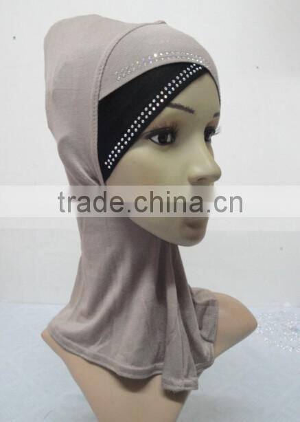 C079 new style two color ninja hats with rhinestones,neck cover hats