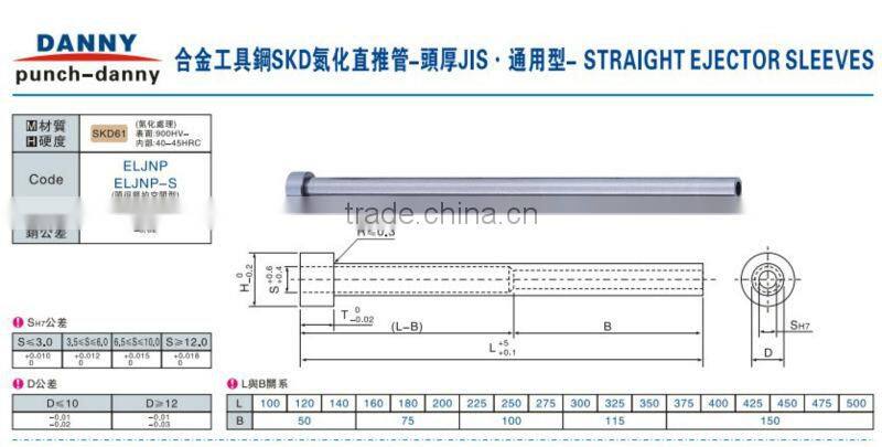 Hot Sale Precision steel ejector sleeves for plastic mould