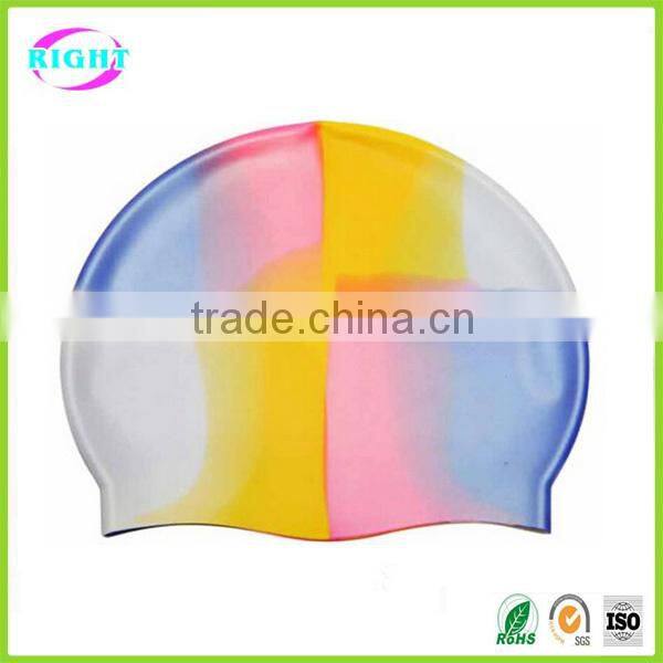 mixed color silicone swim caps swimming cap