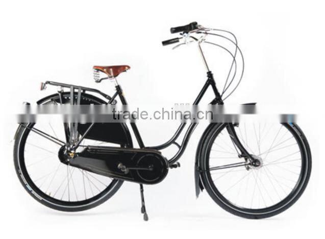 Single speed coaster brake lady city bike dutch city bicycle with leather saddle