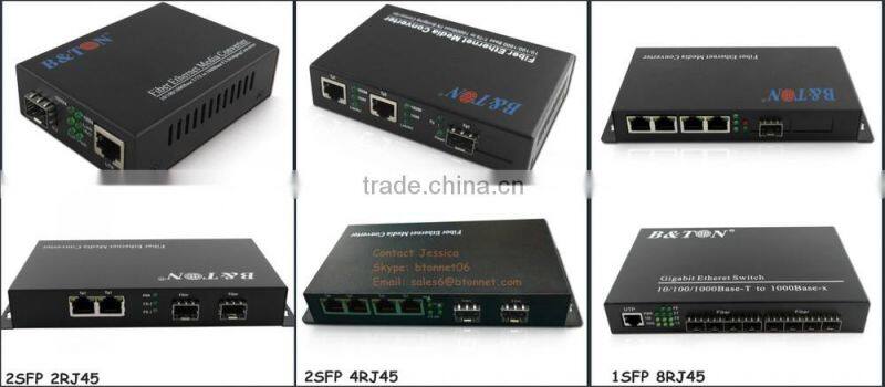 10/100/1000Mbps RJ45 to SFP Media Converter