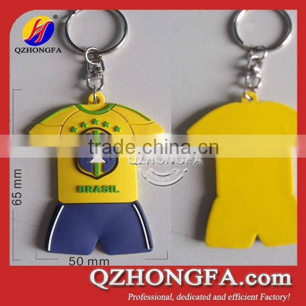 2014 Brazil World Cup Brazil T-shirt 3D PVC Key Ring