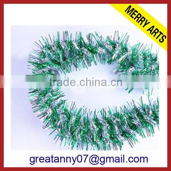 Christmas tree pattern decorated 2015 wholesale tinsel garland