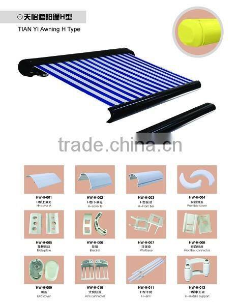 Automatic alu retractable full cassette awning