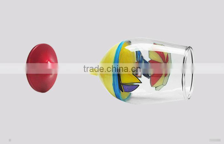 creative hand painted red wine glass