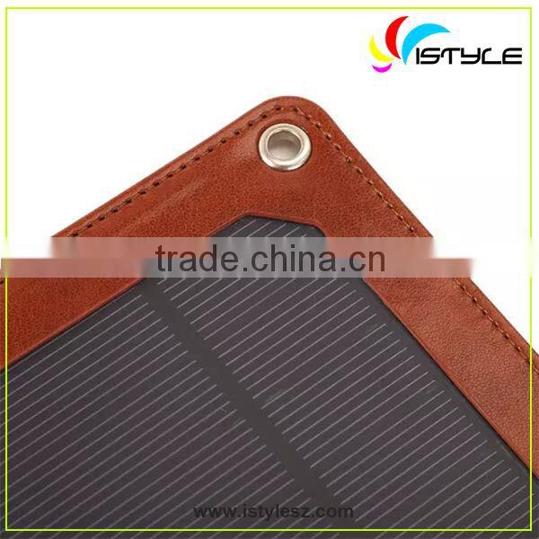 3.7W PU case solar panel , Hot Sale Fashion Portable solar chargers