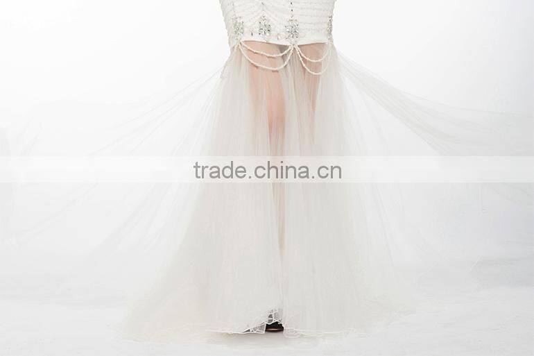 New 2015 Tunisian Traditional Wedding Dress With Removable Skirt