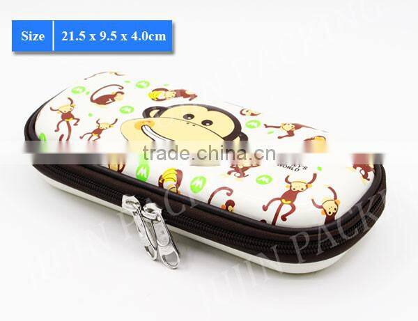 Hot Selling School Stationery Monkey World EVA pencil case with compartments