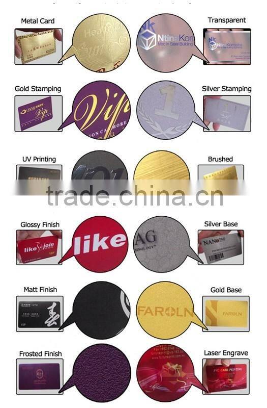 Printable Blank Plastic RFID smart Card for parking Card