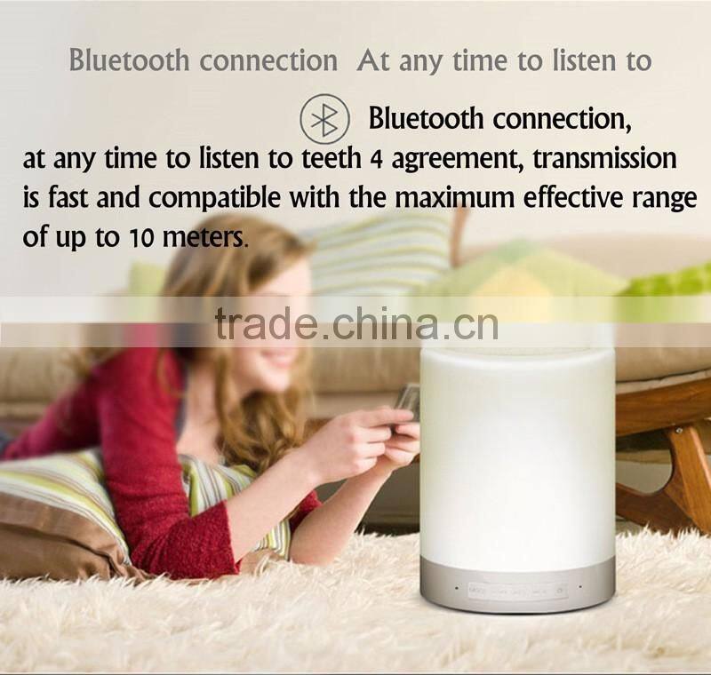 portable bluetooth 4.0 smart touch music light speaker with colorful light for iphone/android app