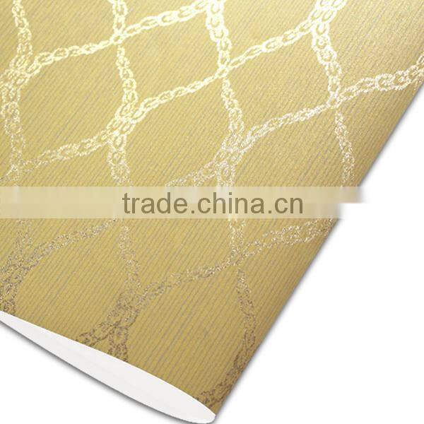 Pretty gold leaf foil vinyl wallpaper