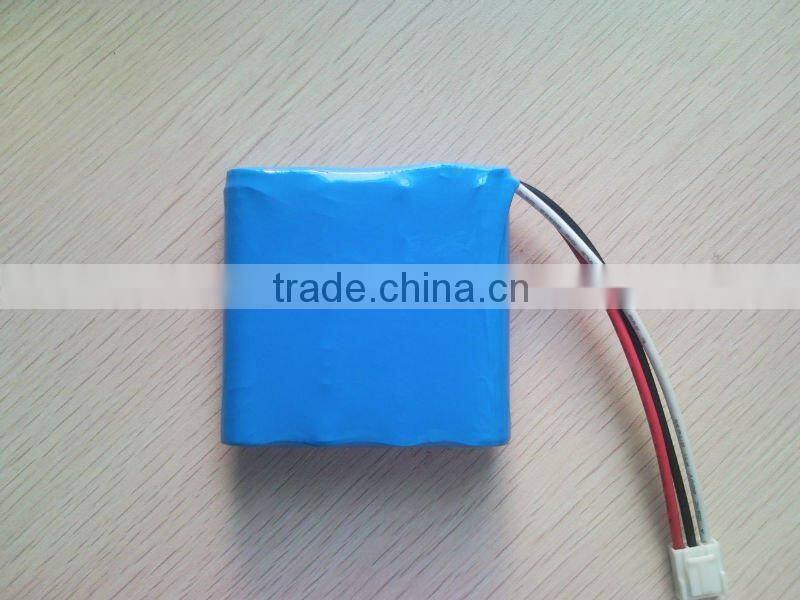 11.1V 2200mAh lithium rechargeable battery pack for medical equipment
