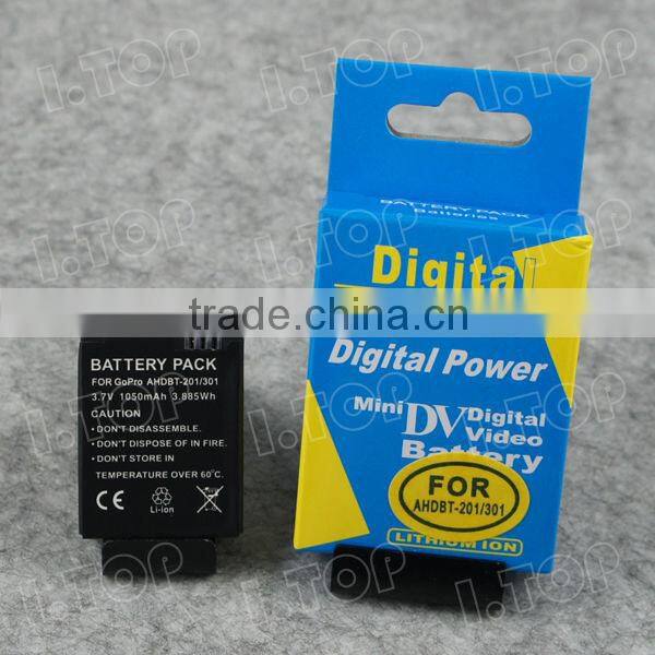 For GoPro hero3 camera battery AHDBT-201 AHDBT-301