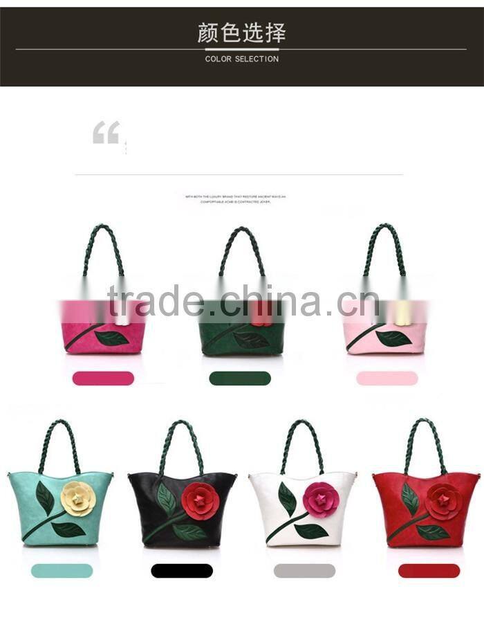 Big Tote Floral Embroidery Sling Bags New Style Ladies Handbags
