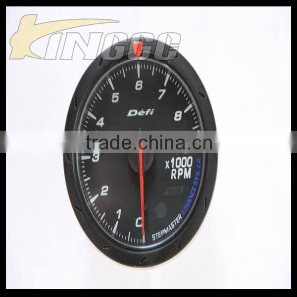Universal 60MM Racer Gauge With Black Face