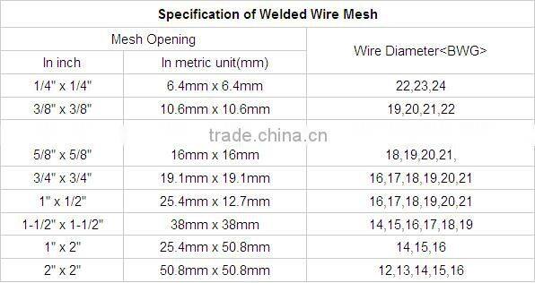 3/4 inch galvanized welded wire mesh best quality