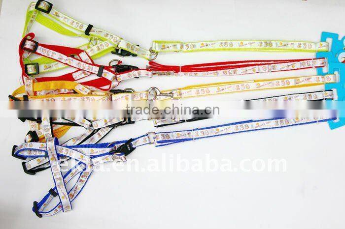 nylon custom dog leash and harness