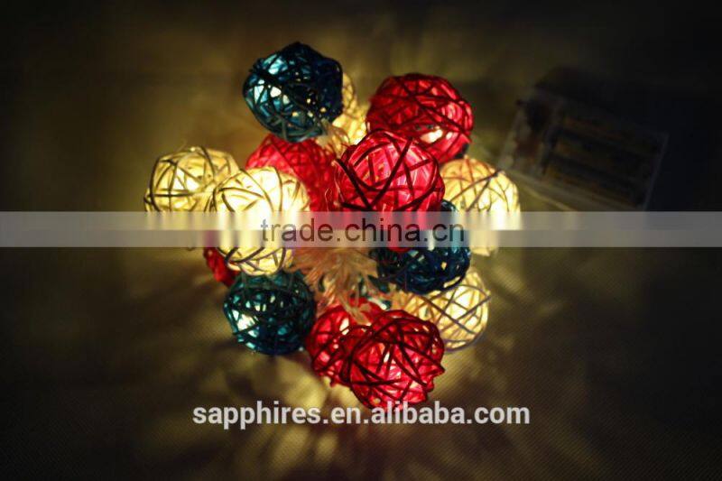 led christmas holiday party wedding outdoor indoor bettery solar colorful cane ball fairy string light