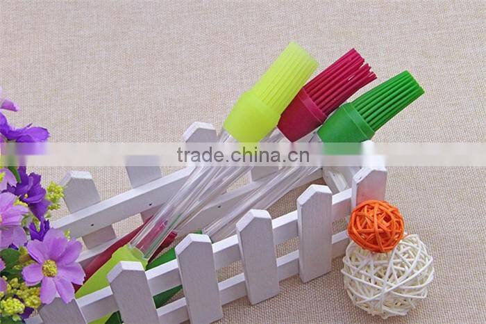 Hot selling household BBQ silicone basting brush, food safe stainless silicone oil brush, Customized silicone basting brush