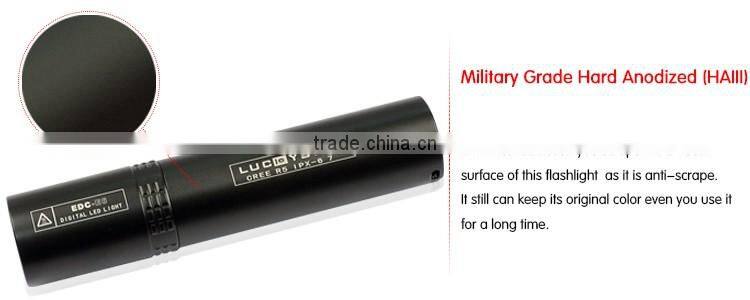 LuckySun R5 LED torch light rechargeable 18650 battery flashlights for Outdoor camping