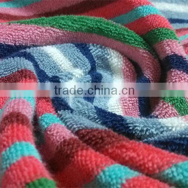 JINMU textiles Colorful Yarn Dyed CVC Polyester Cotton Terry Towel Fabric