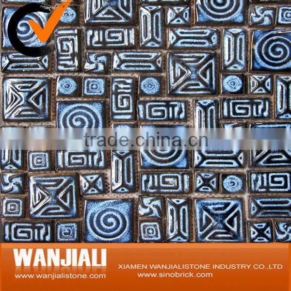 glazed handmade terracotta tile