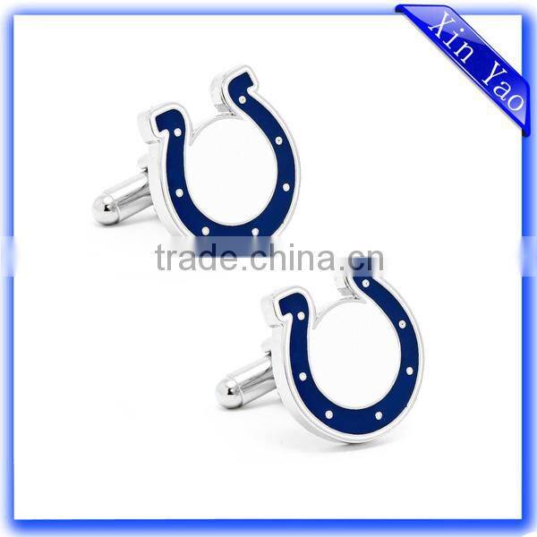 Popular eagle wings zinc alloy nickel plating red enamel custom logo cufflinks
