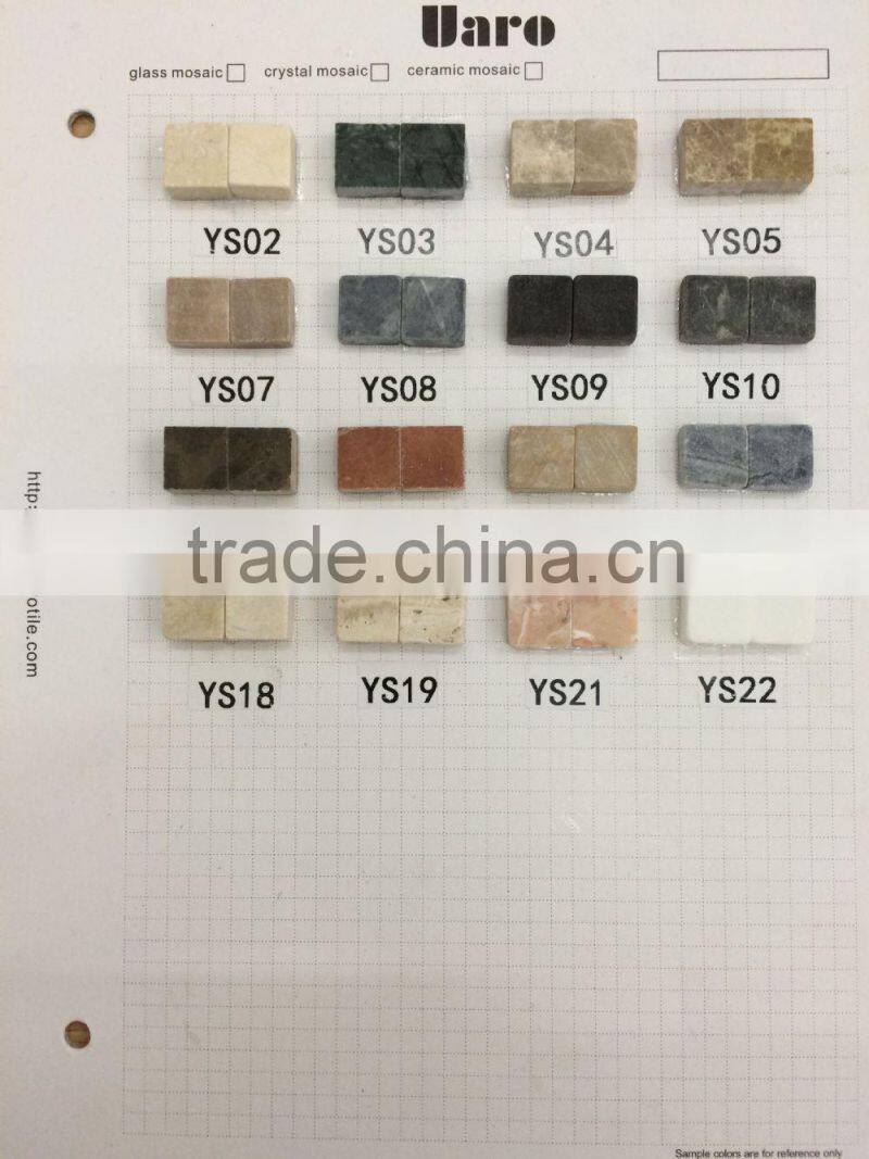 15x15mm Marble Mosaic Tiles On Mesh