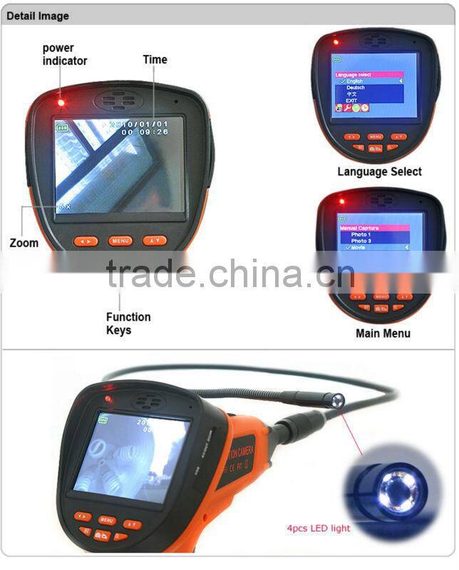 Protable video borescope Endoscope with recording function 99E