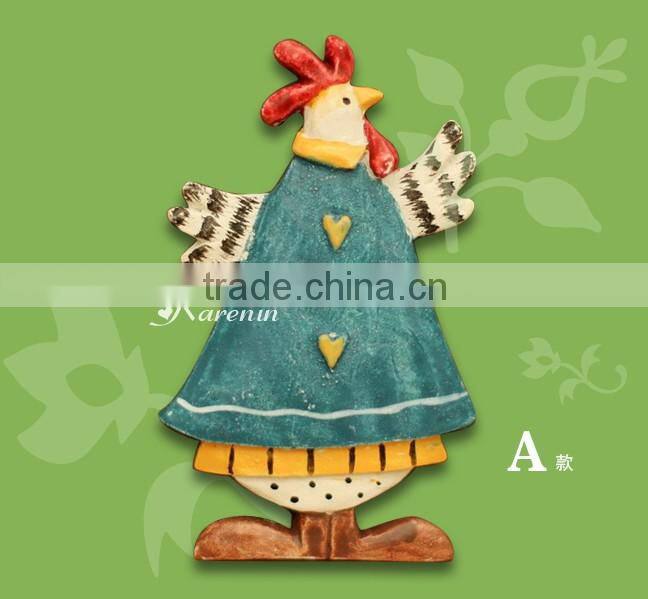 Lovely rooster shape resin fridge magnet