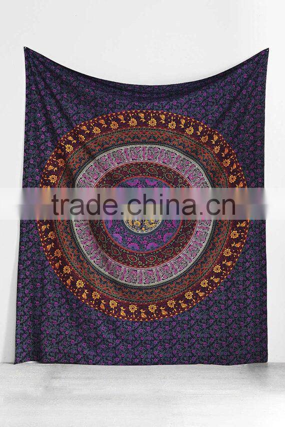 Indian Mandala Tapestry Wall Hanging Home Decor Tapestry Bedspread Beach Throw Picnic Sheet Hippie Boho Bohemian Tapestry