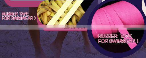 Hot sales colored rubber tape for swimwear/underwear
