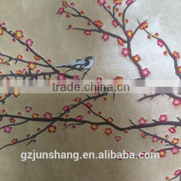2015 newest PU leather for wallpaper decoration and upholstery usage