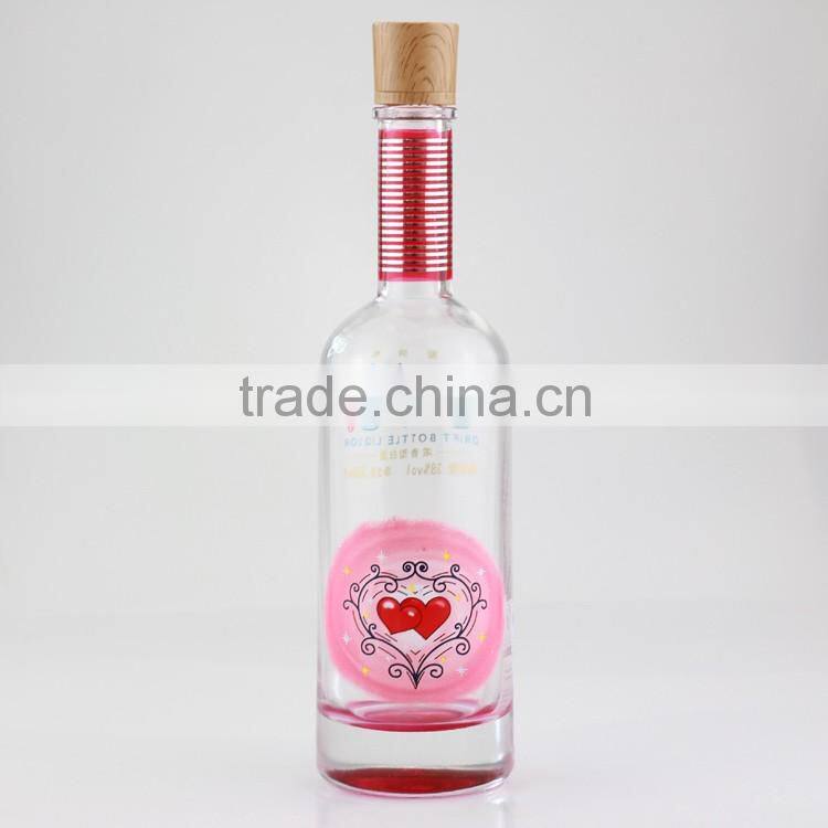 Professional Customized screen green juice bottle frosted aclohol bottles 750ml wholesale blue bottles