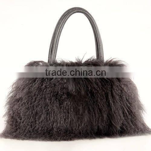 Wholesale Genuine Mongolian Lamb Fur Bag for Fashion Women with Reasonable Price Fur Bag