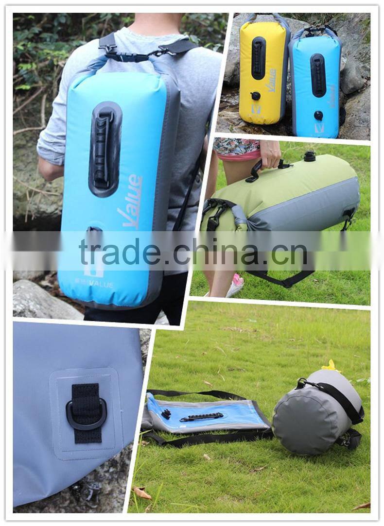 Chinese factory customized waterproof backpack outdoor for rafting sport camping hiking