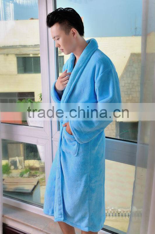 100 polyester coral fleece winter overalls robe with new style
