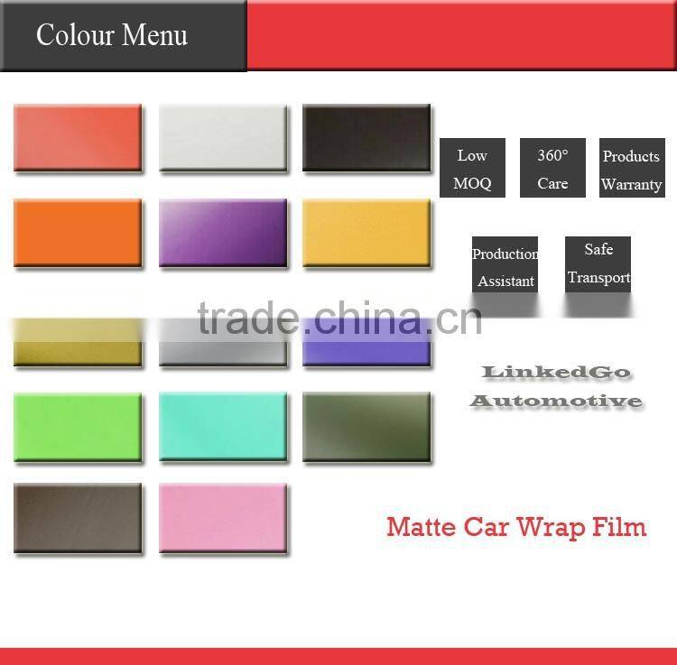 New Fashion Style Air Bubble Free Purple 1.52*30M Vinyl Sticker Matte Car Vinyl Wrap