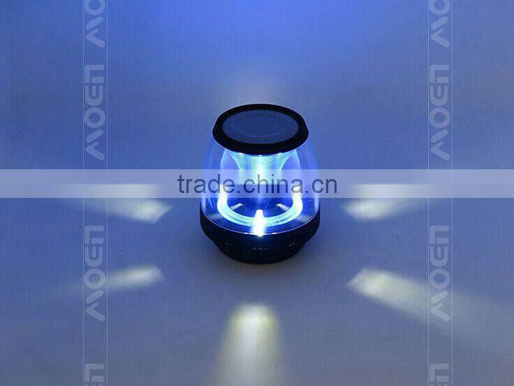 Mini Portable Mental Purple Bluetooth Speaker WITH LED Light AND and FM radio
