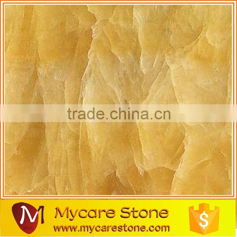 natural polished honey yellow onyx luxury floor tile