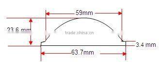 Optic lens of tempered glass
