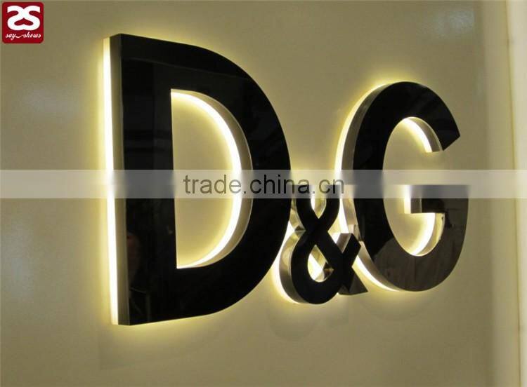 Waterproof light letter shop signage led backlit advertising sign