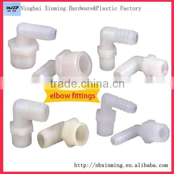 Plastic pipe fitting elbow